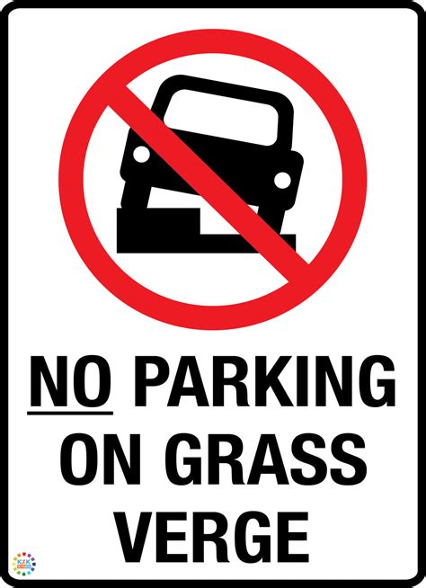 no parking on grass verge signs